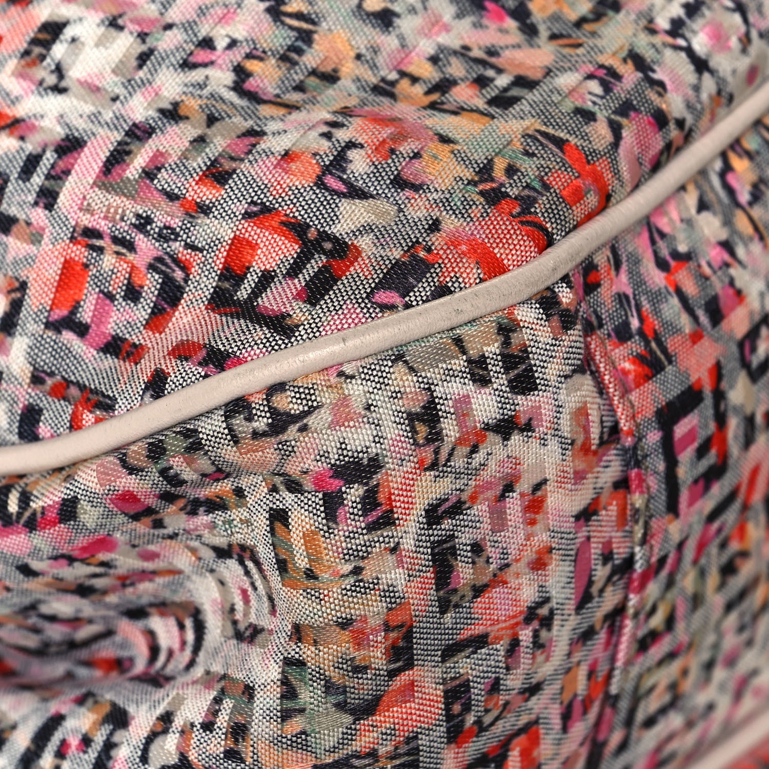Fendi Zucchino Vitello Floral Forever Chef Shoulder Bag Rosa Papaya Rosa Confetto 12 of 15