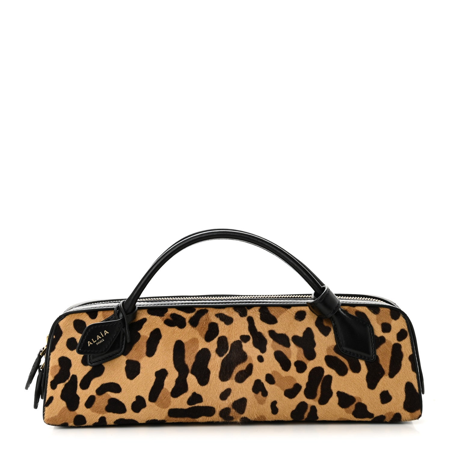 Alaia Calf Hair Leopard Print Le Teckel Clutch Brun Sepia 1 of 10