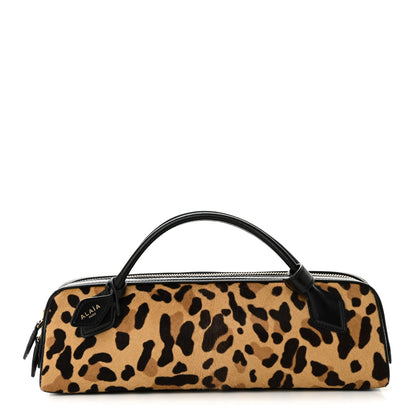Alaia Calf Hair Leopard Print Le Teckel Clutch Brun Sepia 1 of 10