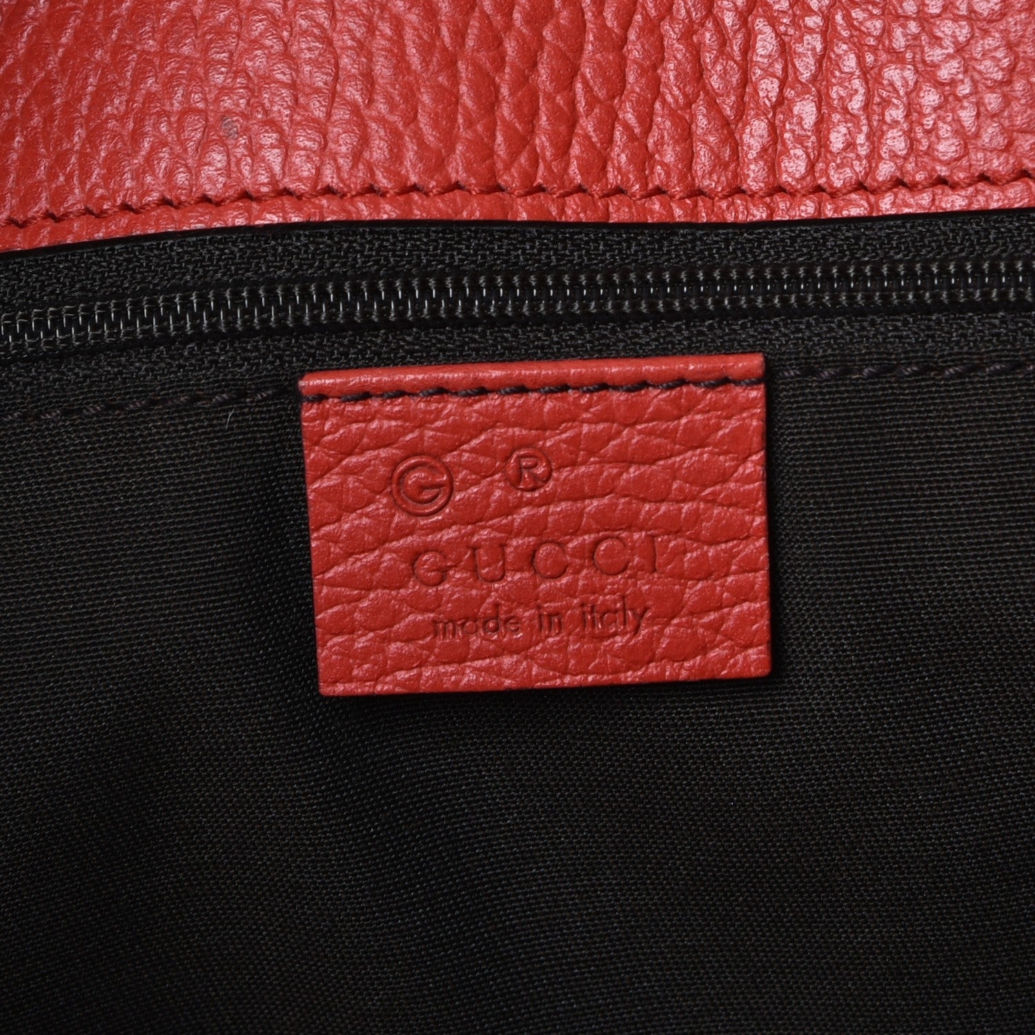 Gucci Calfskin Large Gifford Braided Handle Tote Sporting Red 6 of 12
