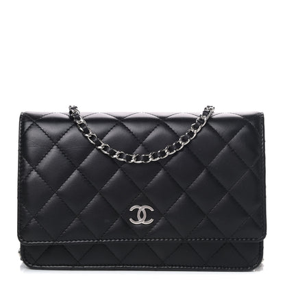 Chanel Lambskin Quilted Wallet On Chain WOC Black 1 of 4