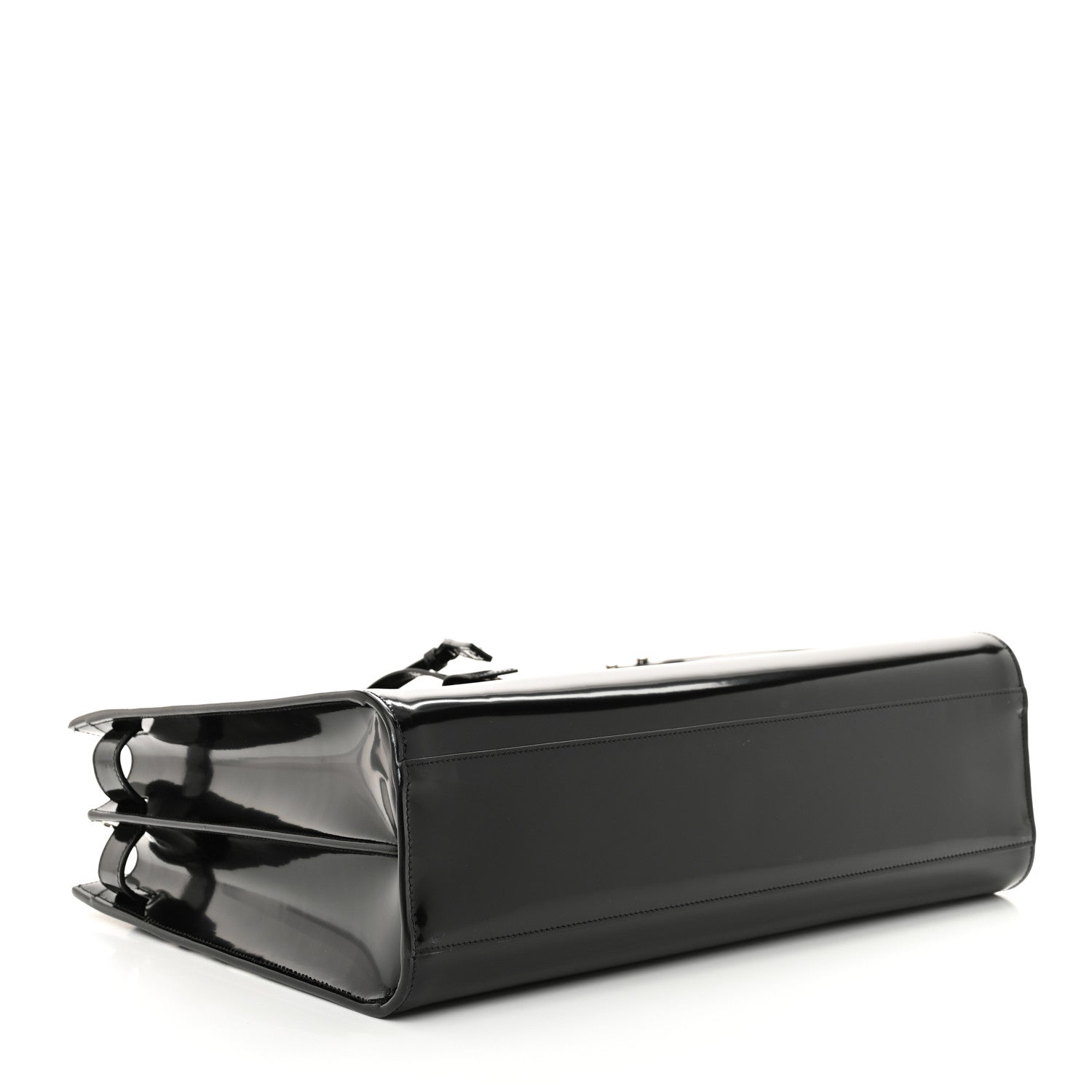 Saint Laurent Patent Calfskin Large Thin Sac De Jour Black 4 of 10