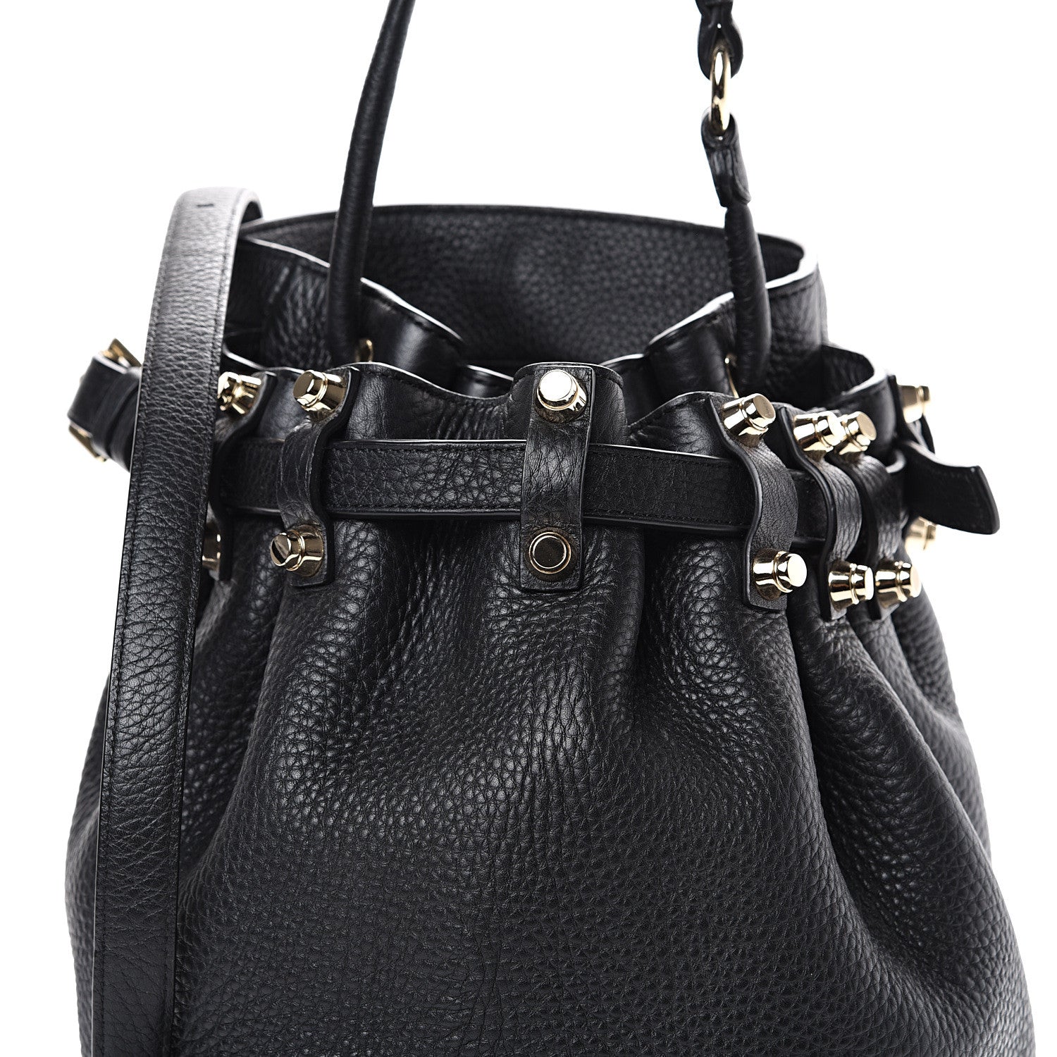 Alexander Wang Pebbled Lambskin Diego Bucket Black Nickel Hardware 8 of 10