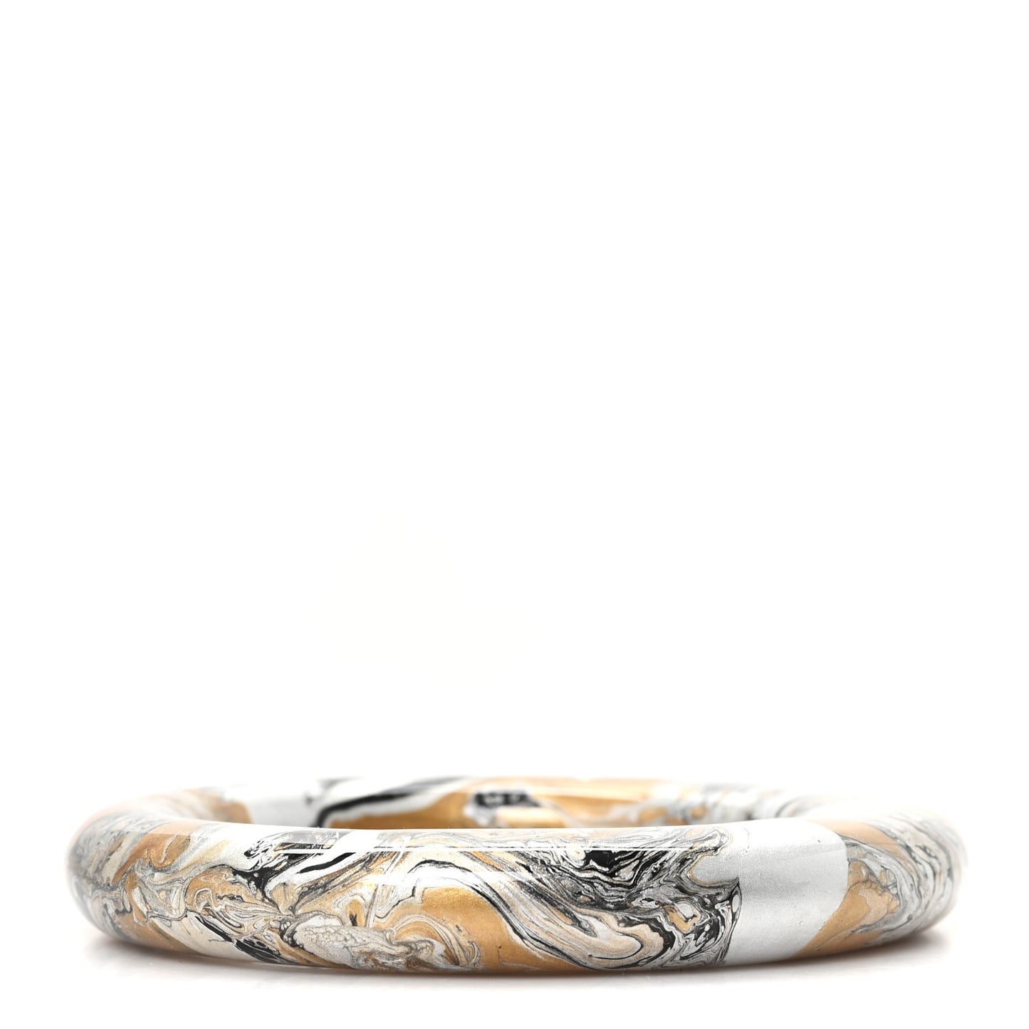 Lacquered Wood GM Stellair Bangle Bracelet T3 Silver Gold Black
