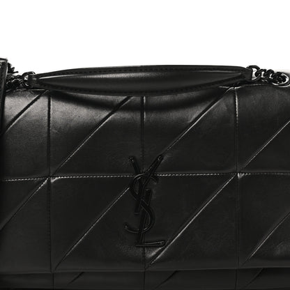 Saint Laurent Lambskin Patchwork Monochrome Monogram Medium Jamie Black 8 of 10