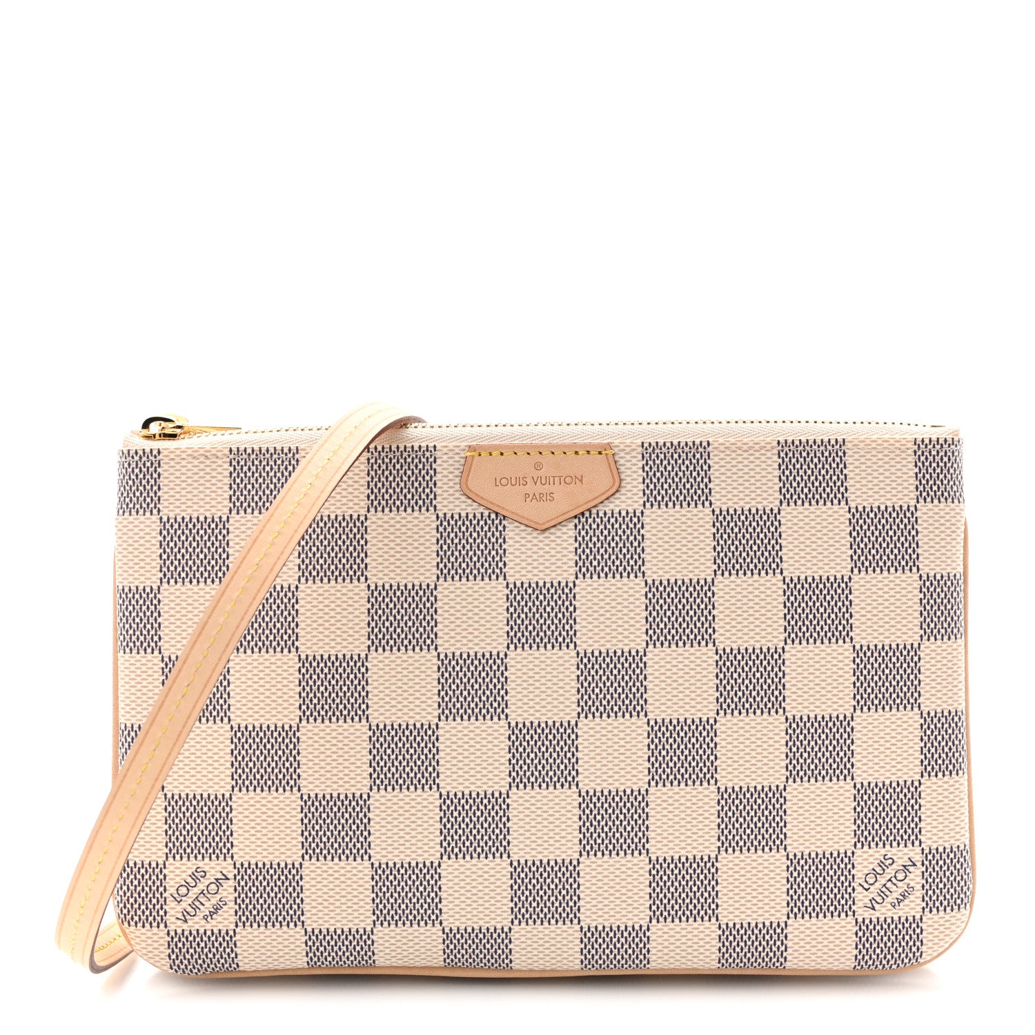 Louis Vuitton Damier Azur Double Zip Pochette 1 of 10