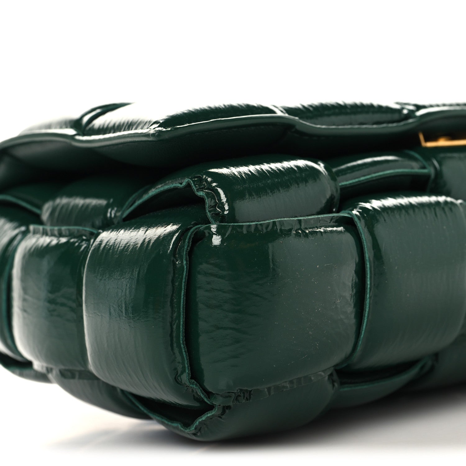 Bottega Veneta Textured Deerskin Maxi Intrecciato Padded Cassette Crossbody Bag Raintree 7 of 8