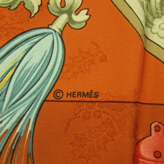 Hermes Silk Plumes Et Grelots Scarf 90 3 of 9