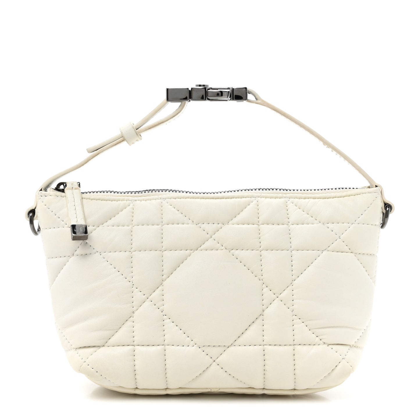 Calfskin Macrocannage Small Diortravel Nomad Pouch Latte Latte