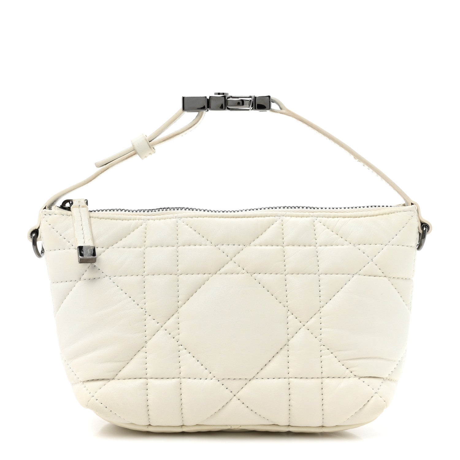 Christian Dior Calfskin Macrocannage Small Diortravel Nomad Pouch Latte Latte 1 of 10