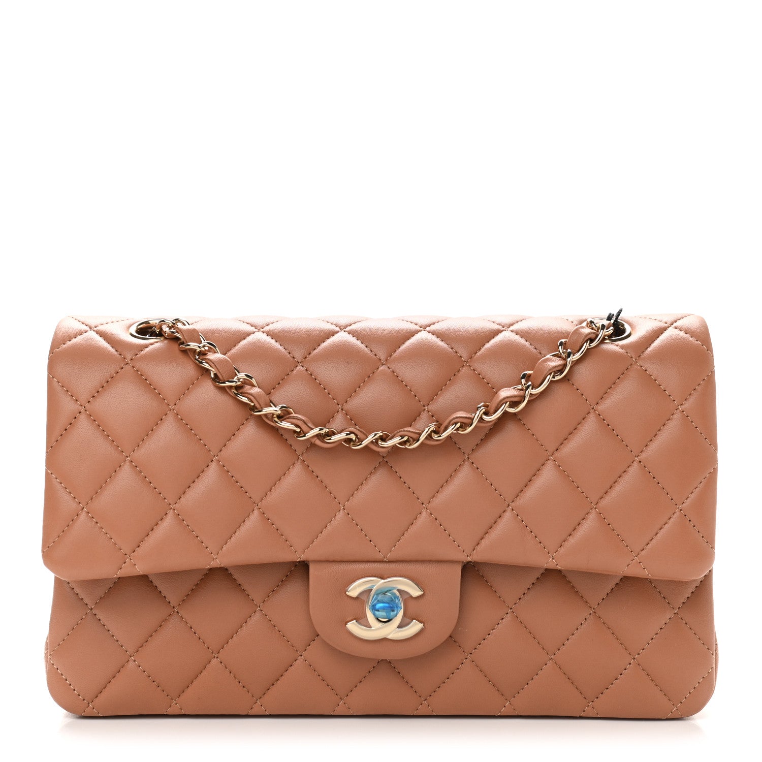 Chanel Lambskin Quilted Medium Double Flap Brown 1 of 8