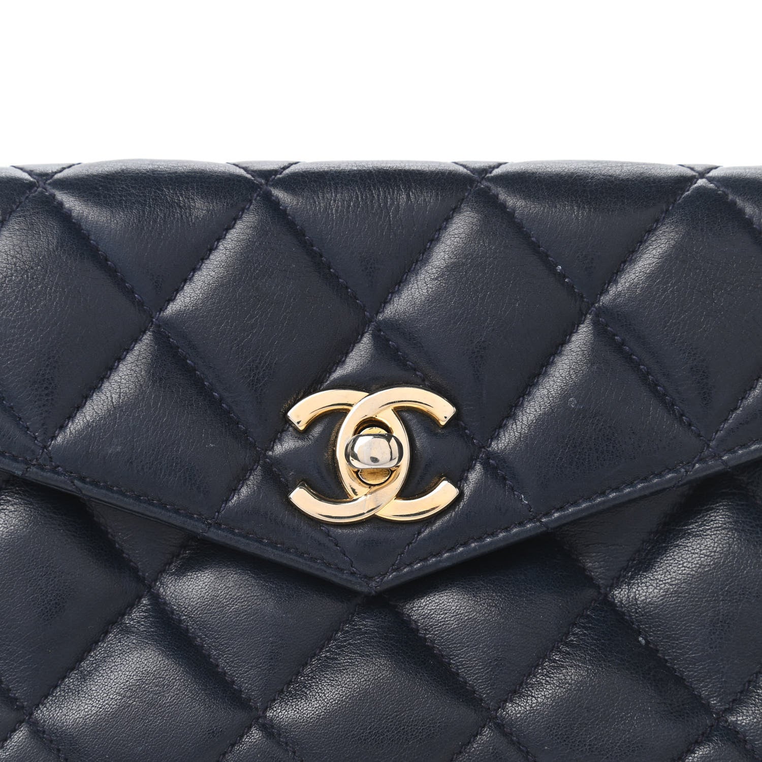 Chanel Lambskin Quilted Flap Waist Belt Bag Navy 10 of 13