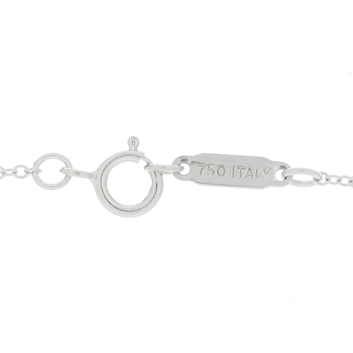 Tiffany 18K White Gold Diamond Cushion Pendant Necklace 4 of 6