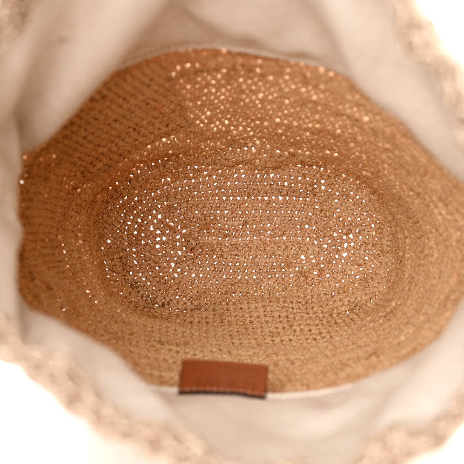 Loewe Calfskin Raffia Anagram Paulas Ibiza Pochette Bag Natural Tan 5 of 11