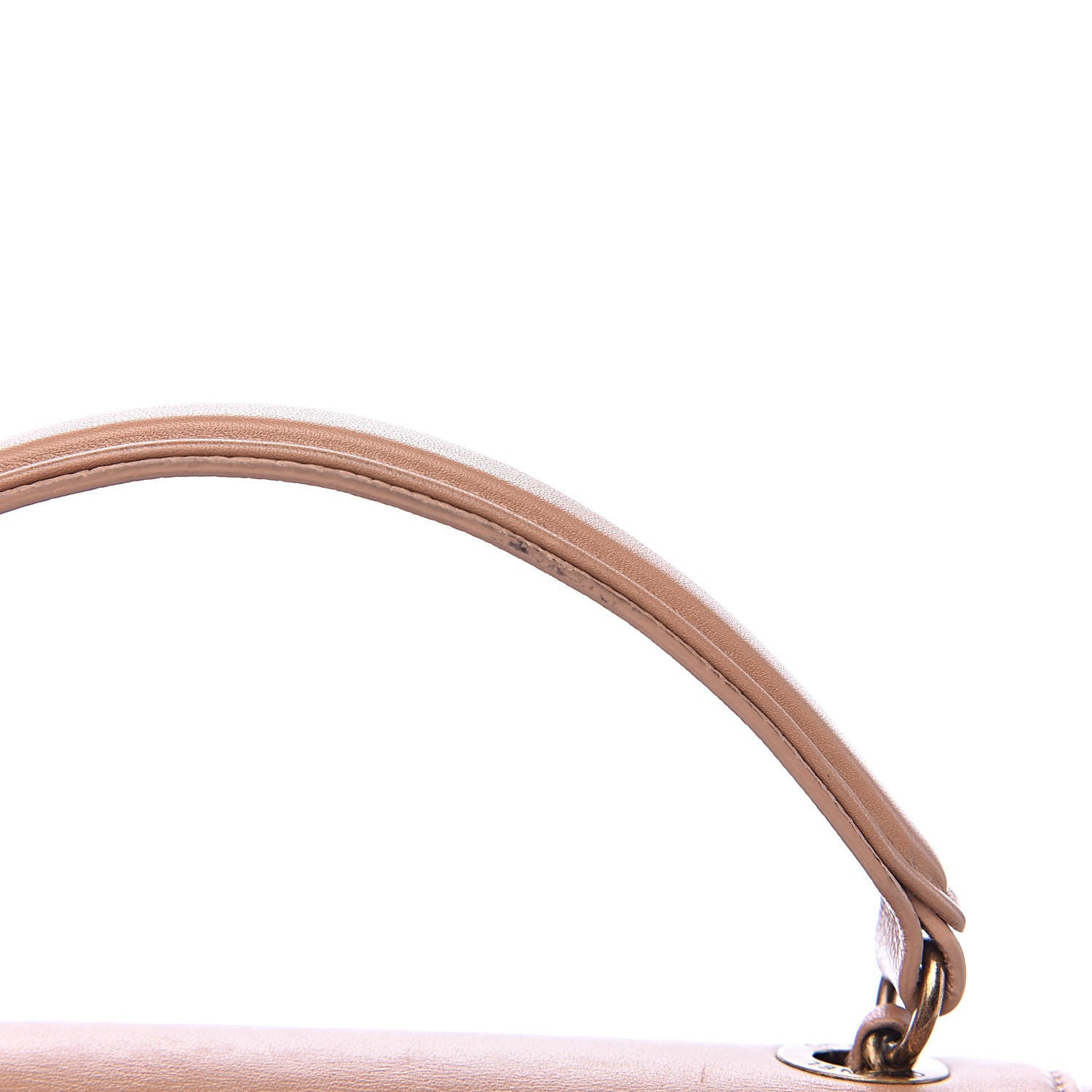 Chanel Shiny Calfskin Goatskin Quilted Small Coco Curve Messenger Flap Beige 16 of 16