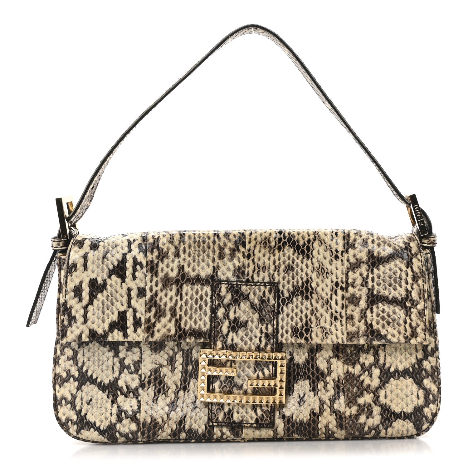 Fendi Snakeskin Baguette Natural 1 of 10