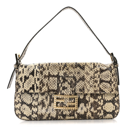 Fendi Snakeskin Baguette Natural 1 of 10