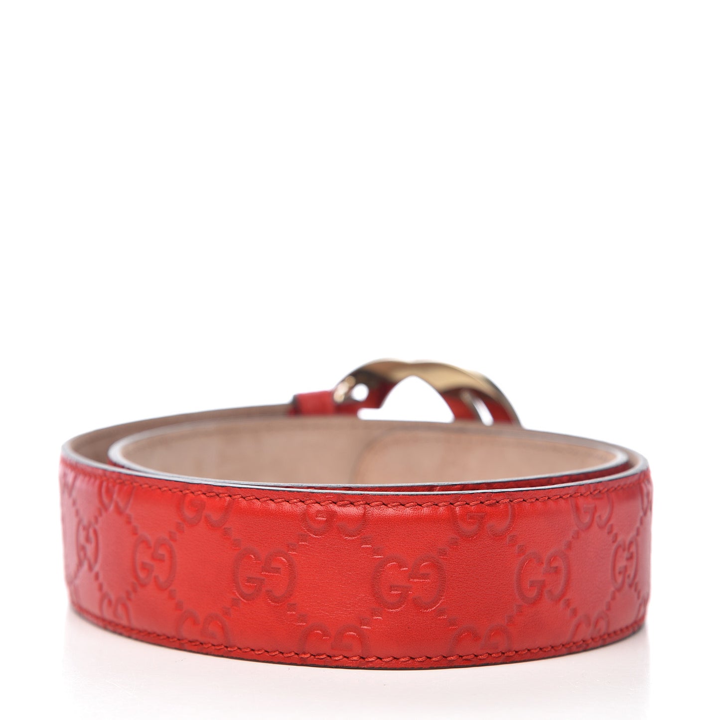 Guccissima Signature Interlocking G 40mm Belt 85 34 Red