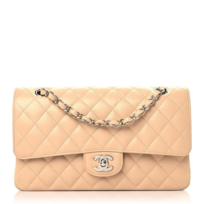 Chanel Caviar Quilted Medium Double Flap Beige 1 of 11