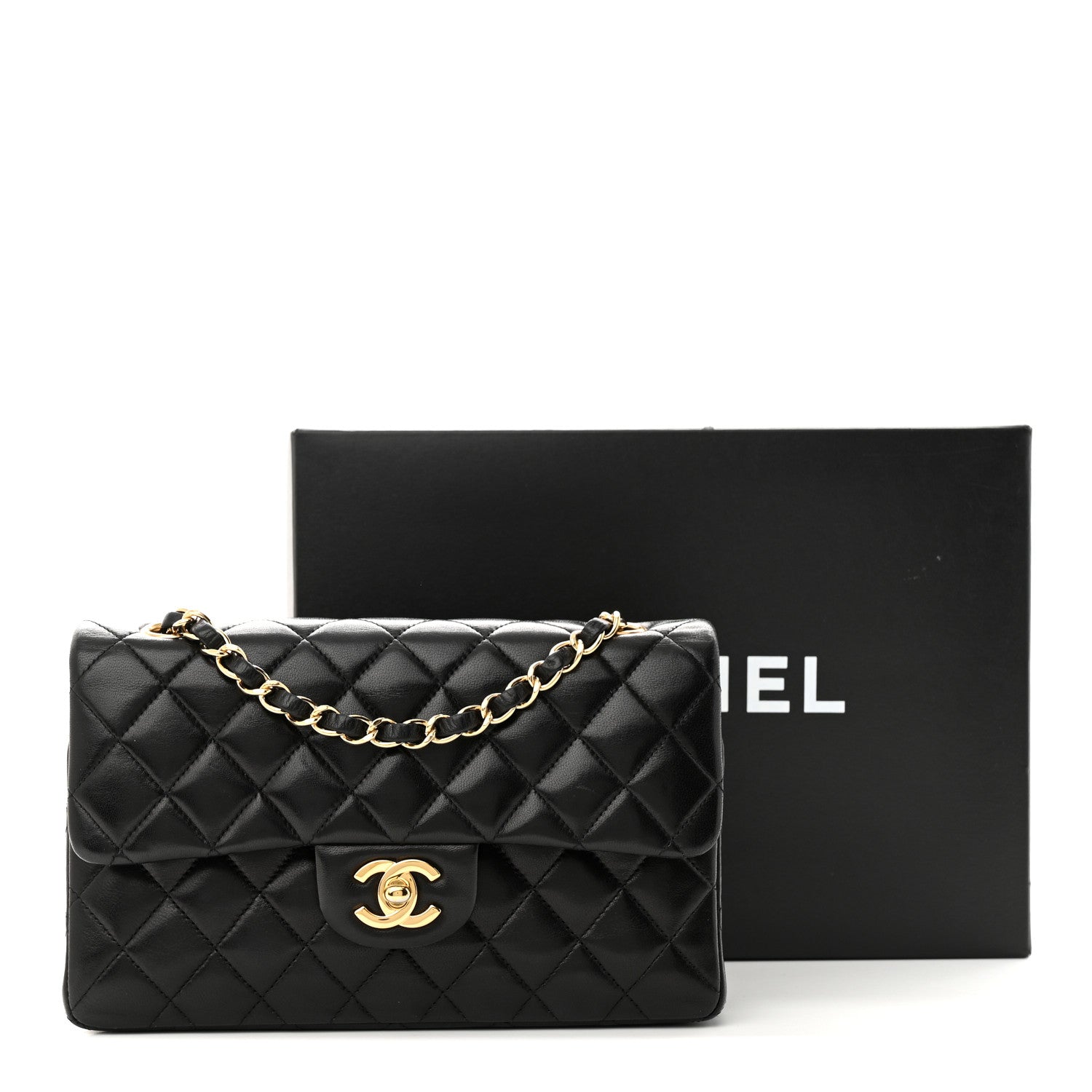 Chanel Lambskin Quilted Small Double Flap Black 12 of 12
