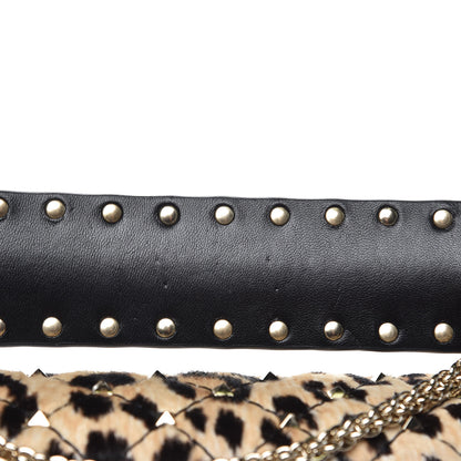 Valentino Garavani Calf Hair Leopard Print Medium Rockstud Spike Shoulder Bag 10 of 10