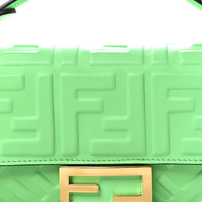 Fendi Nappa FF 1974 Embossed Mini Baguette Edamame 8 of 11