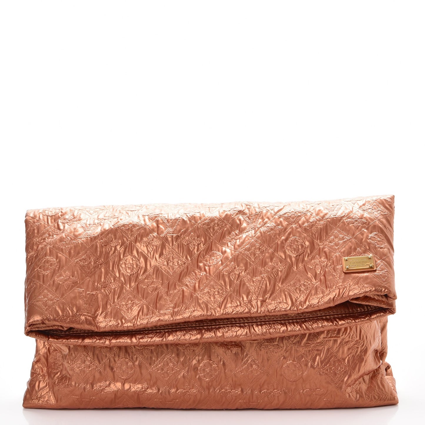 Jacquard Quilted Monogram Limelight Clutch GM Rose Gold