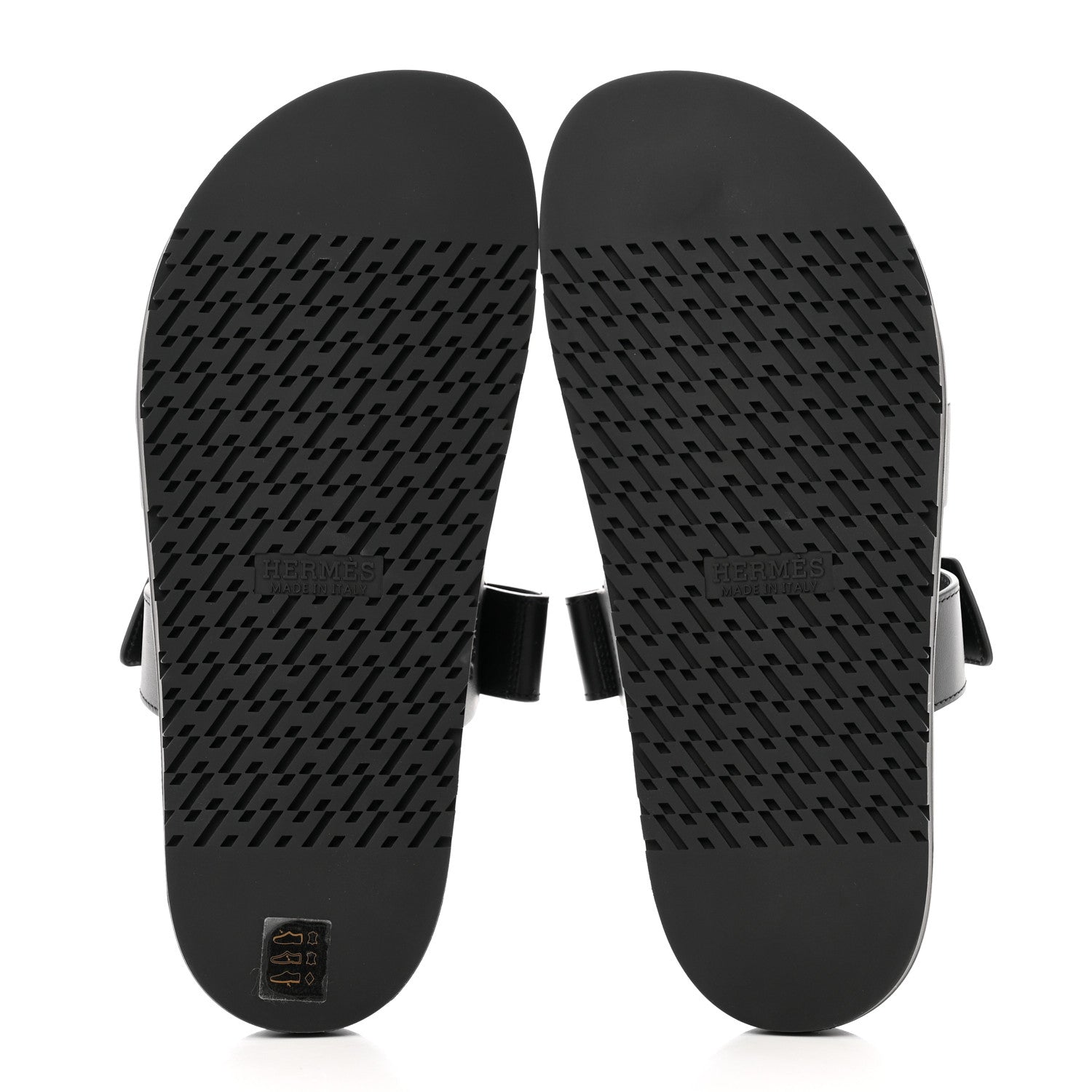 Hermes Calfskin Mens Chypre Sandals 41.5 Black 5 of 8