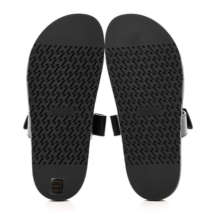 Hermes Calfskin Mens Chypre Sandals 41.5 Black 5 of 8