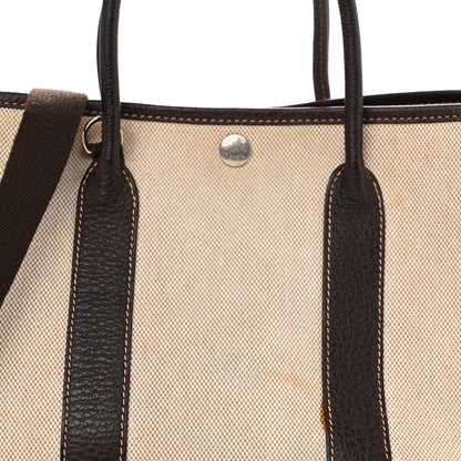 Hermes Buffle Skipper Toile Garden Party 30 TPM Marron Fonce 8 of 15