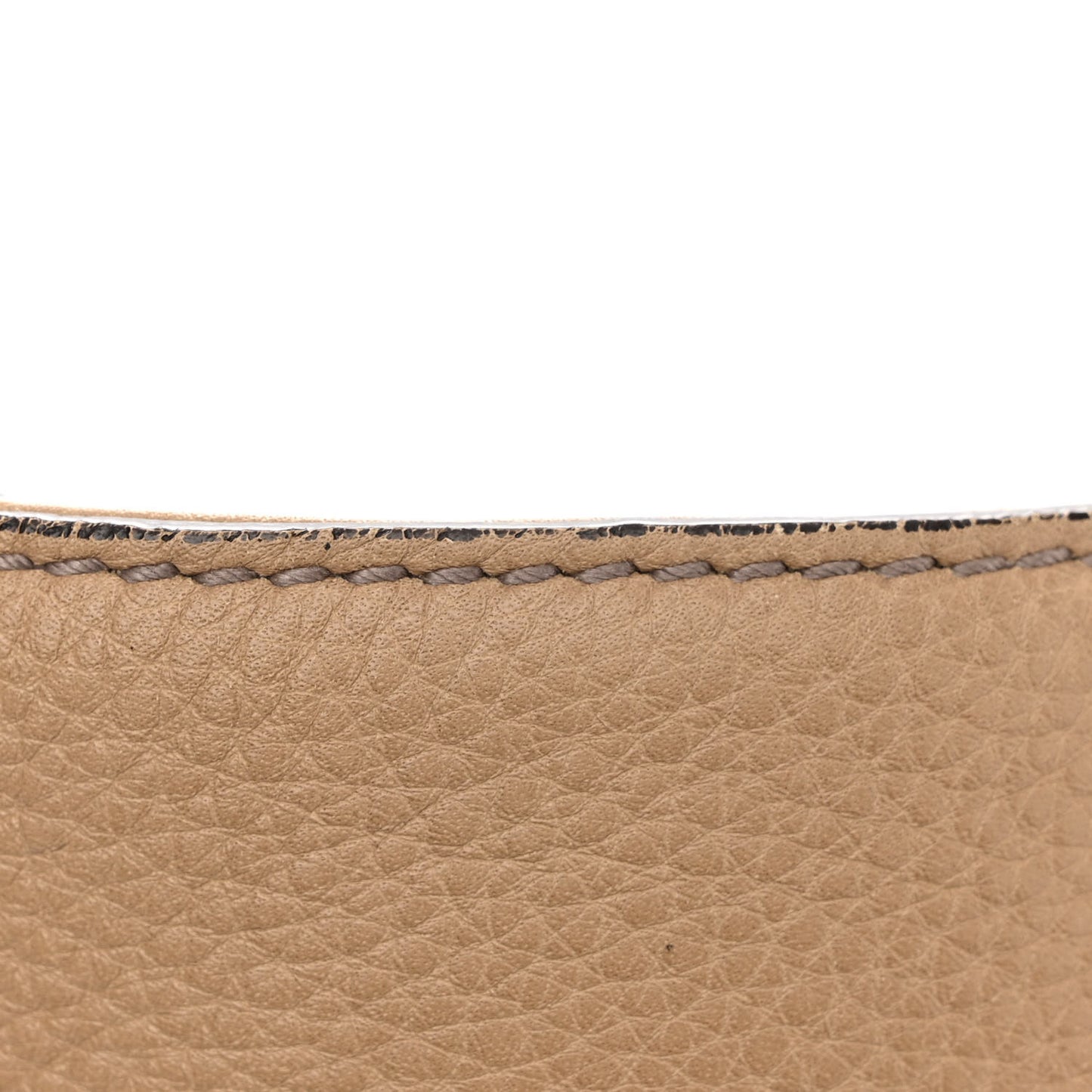 Pebbled Calfskin Large Soho Chain Shoulder Bag Nude