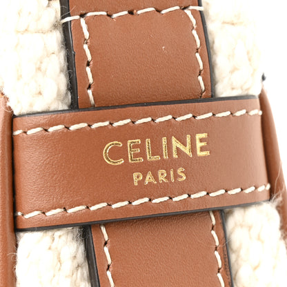 Celine Textile Medium Ava Shoulder Bag White Black 6 of 12