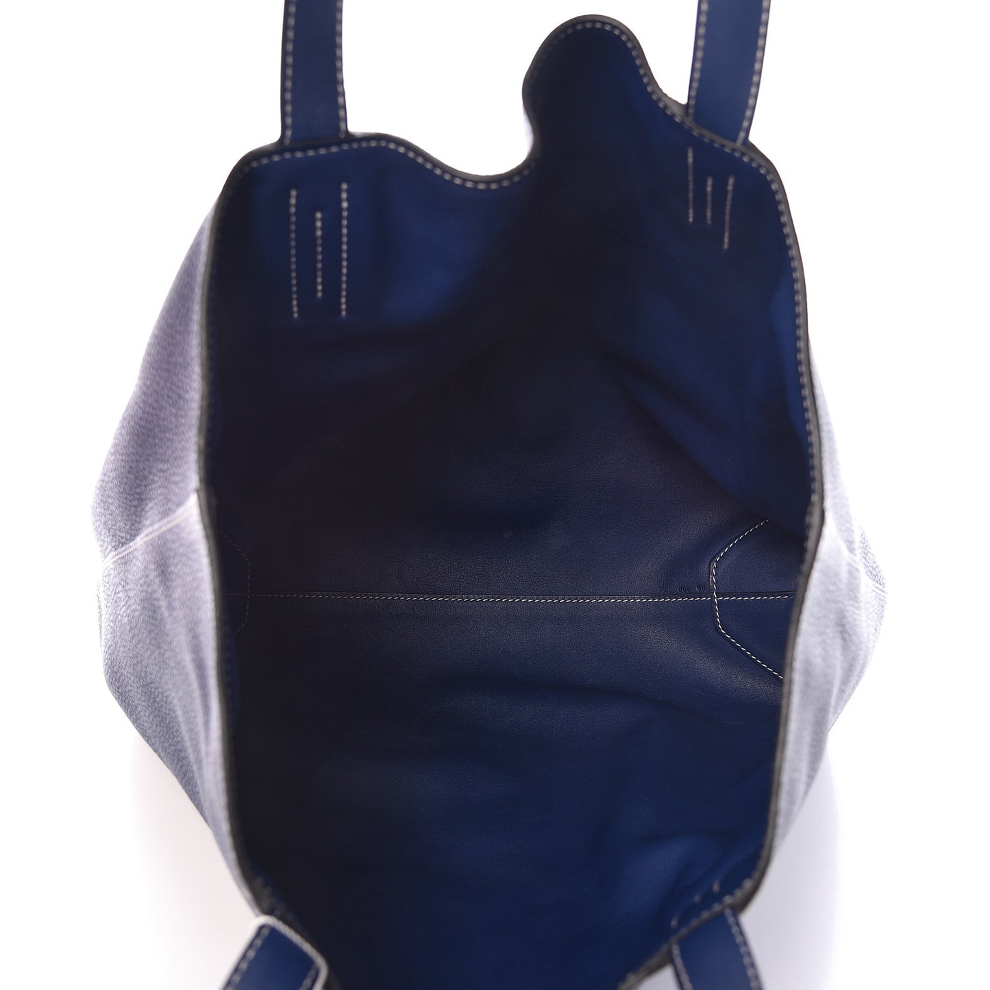 Taurillon Clemence Sikkim Double Sens 36 Reversible Tote Bleu Saphir