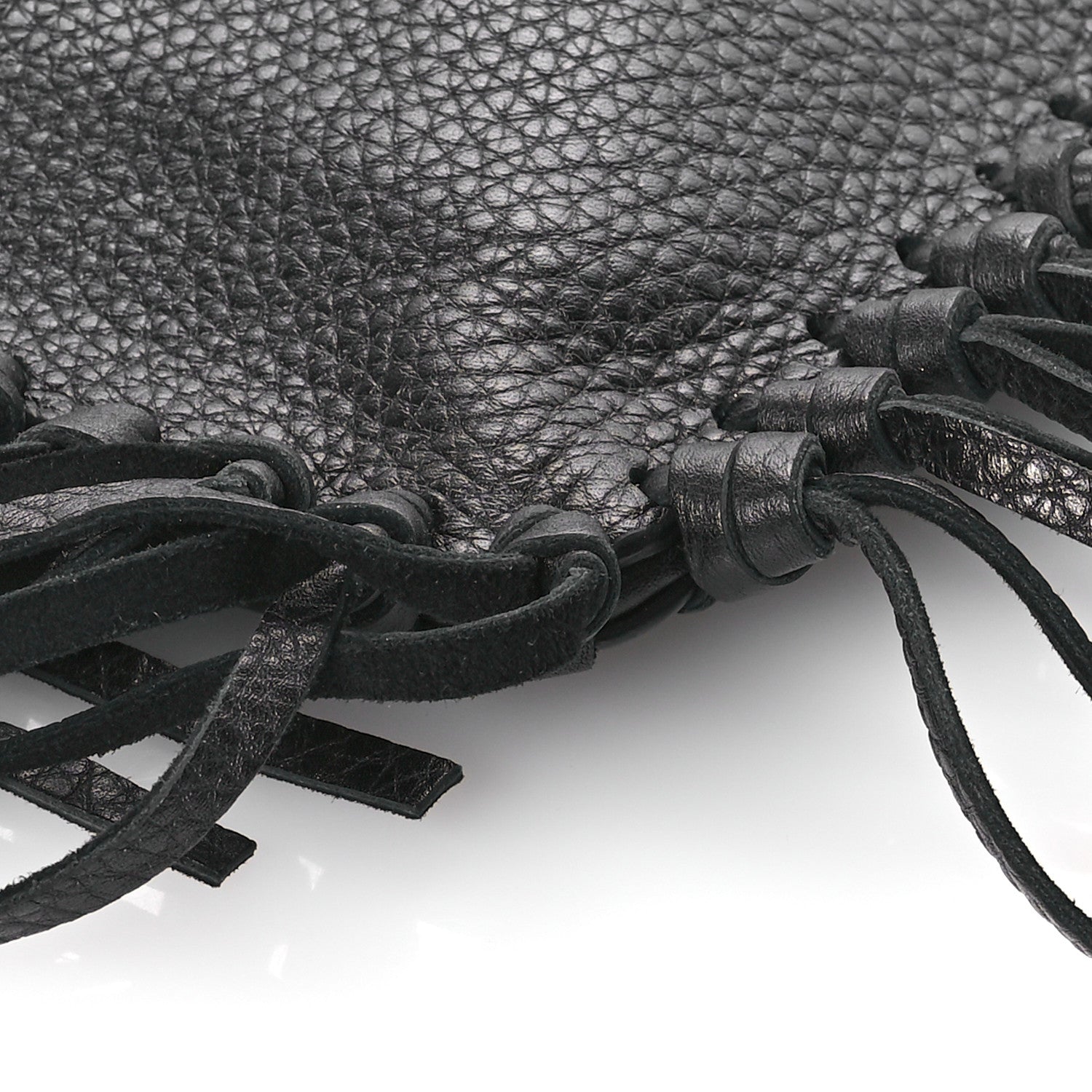 Valentino Garavani Pebbled Calfskin Crockee Small Wristlet Clutch Black 9 of 10