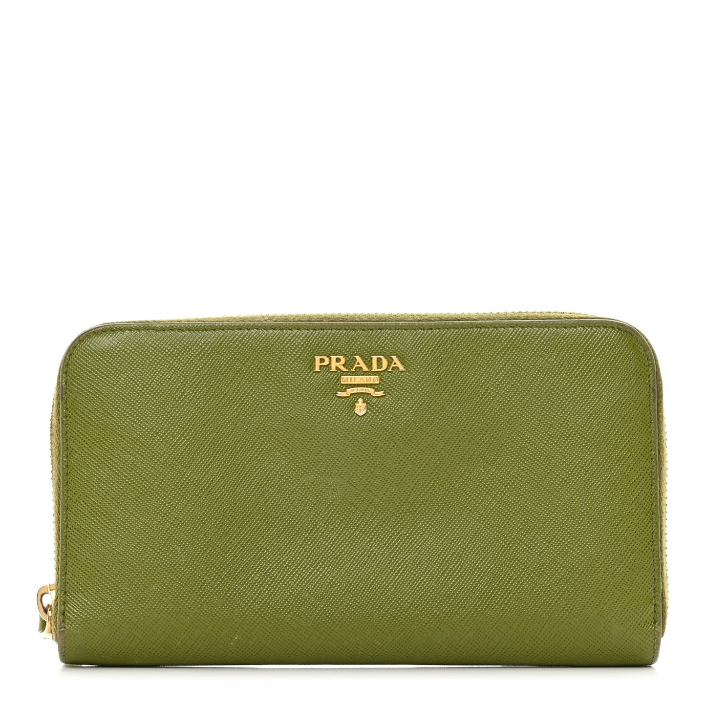 Saffiano Metal Zip Around Wallet Edera