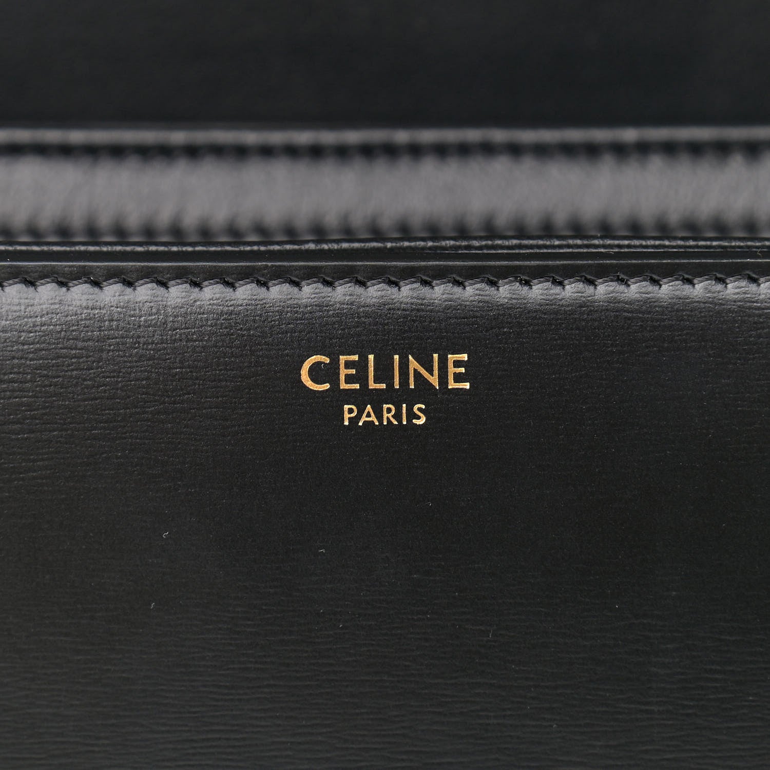 Celine Shiny Calfskin Teen Triomphe Black 6 of 11