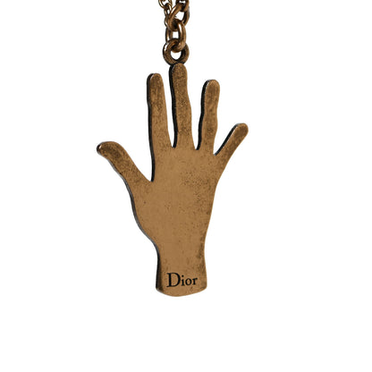 Christian Dior Metal Multi Charms Long Necklace Aged Gold 5 of 7