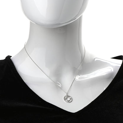 Tiffany 18K White Gold Diamond Small Atlas Open Pave Pendant Necklace 2 of 6