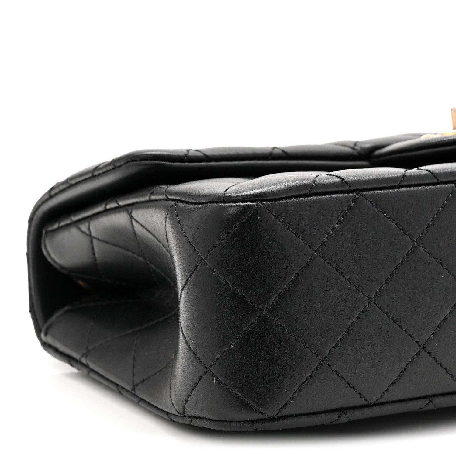Chanel Lambskin Quilted Small Sweet Camellia Flap Black 9 of 11