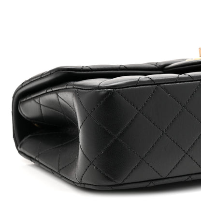 Chanel Lambskin Quilted Small Sweet Camellia Flap Black 9 of 11