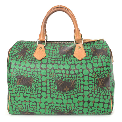 Louis Vuitton Monogram Kusama Town Speedy 30 Green 1 of 11