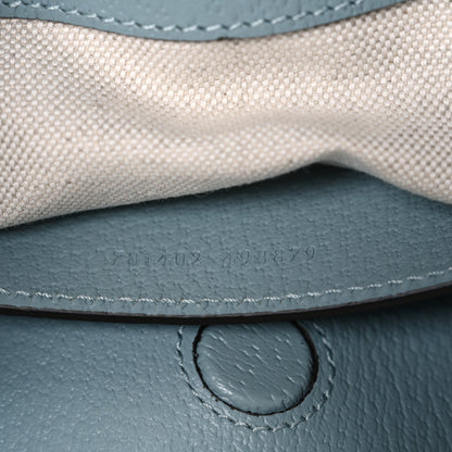 Gucci GG Supreme Monogram Textured Dollar Calfskin Web Small Ophidia Bucket Shoulder Bag Dusty Blue 7 of 10
