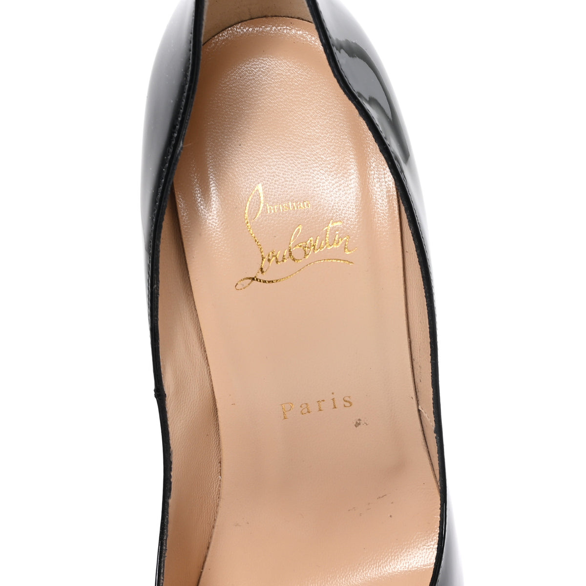 Christian Louboutin Patent Lady Peep 150 Pumps 40 Black 8 of 9