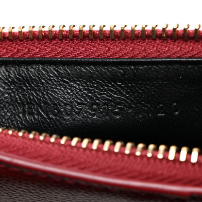 Saint Laurent Grain De Poudre Matelasse Chevron Monogram Fragments Zippered Card Case Opyum Red 7 of 8