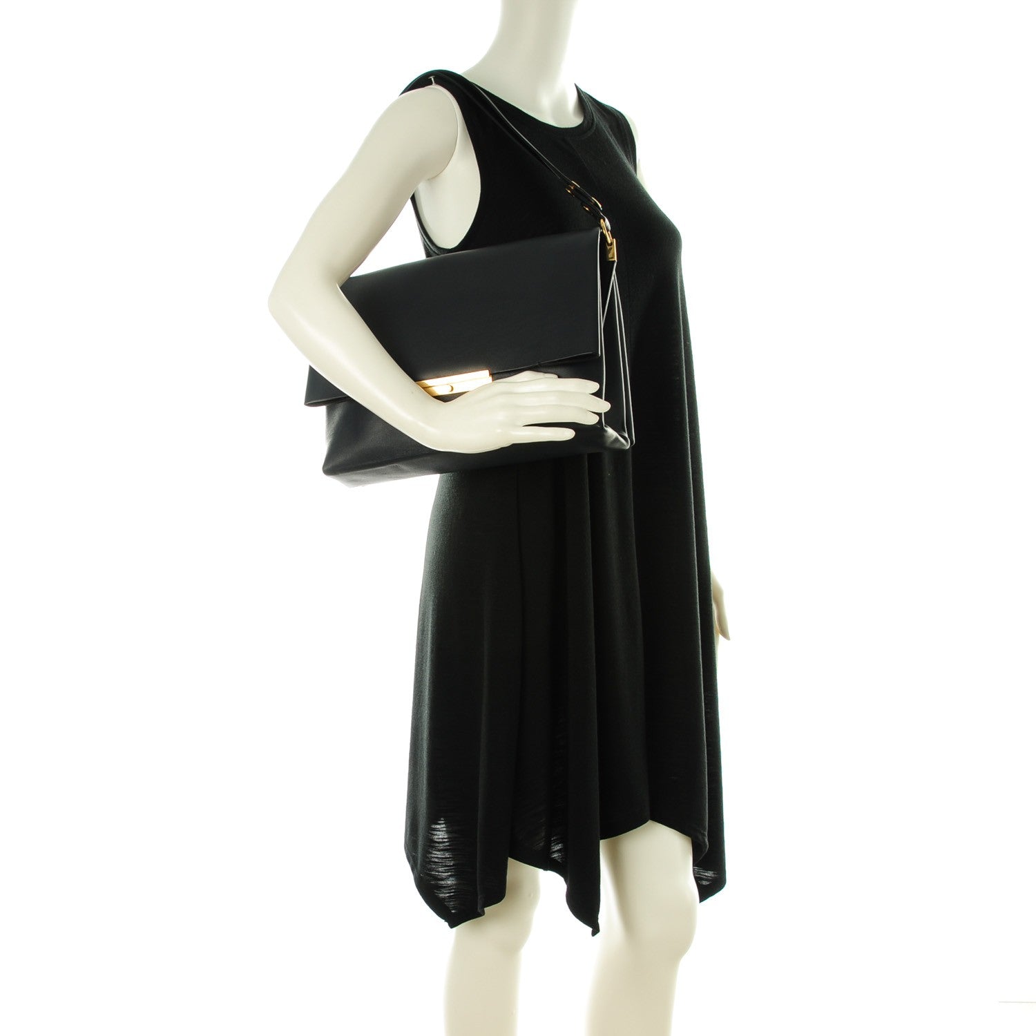 Celine Calfskin Blade Flap Navy 2 of 7