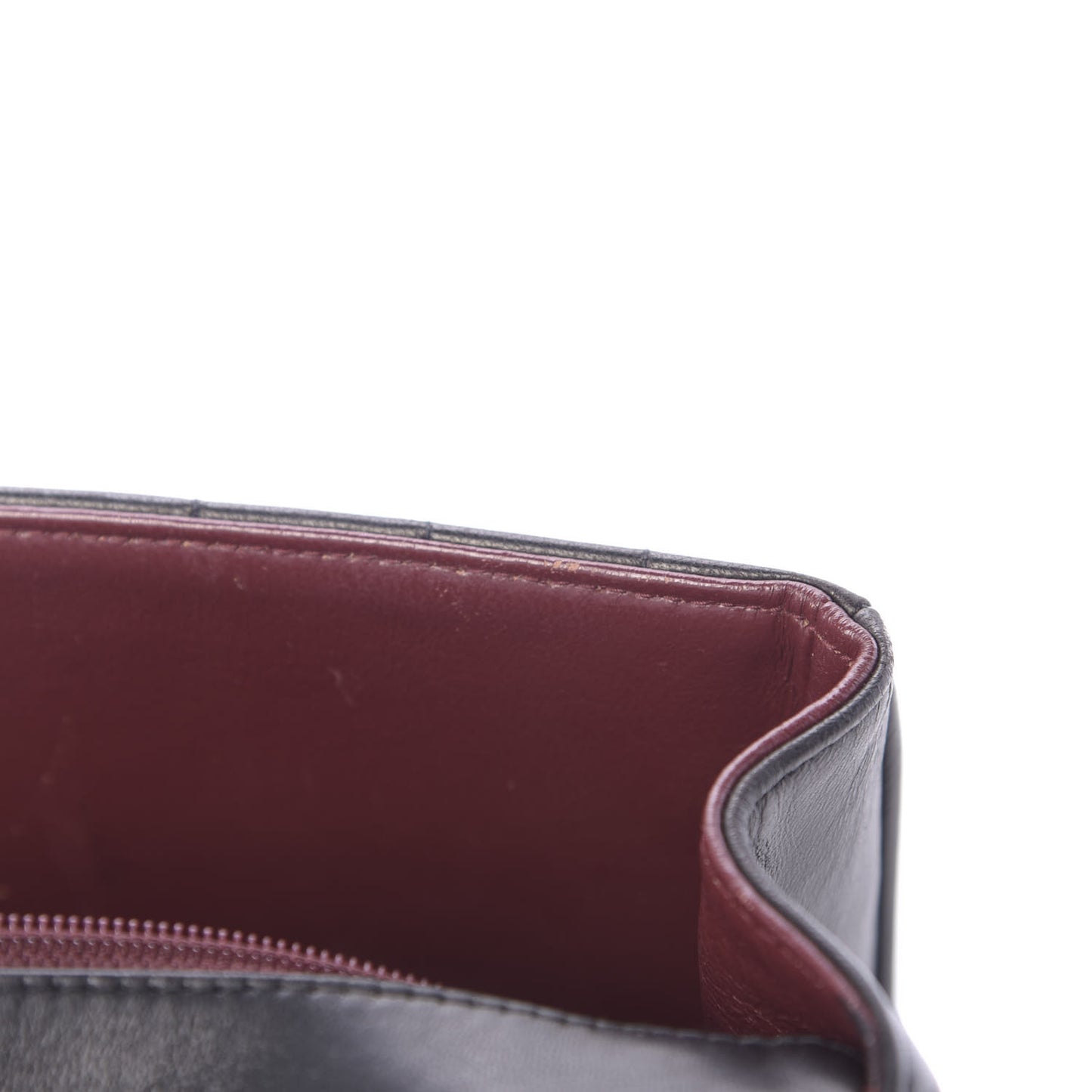 Lambskin Chevron Quilted Small Single Flap Black