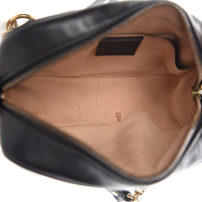 Gucci Calfskin Matelasse Mini GG Marmont Chain Shoulder Bag Black 5 of 10