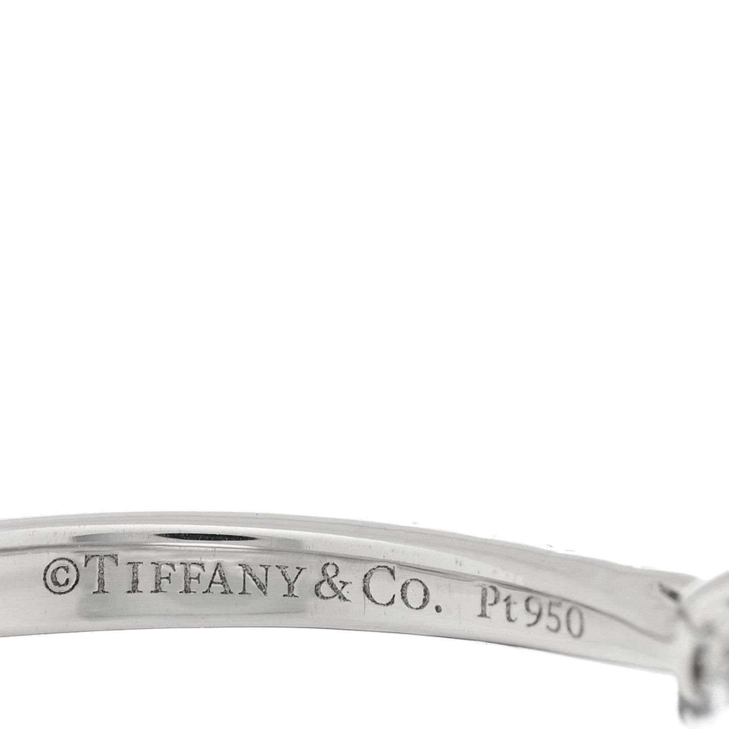 Tiffany Platinum Diamond .20ct Novo Cushion Cut Engagement Ring 51 5.75 4 of 5