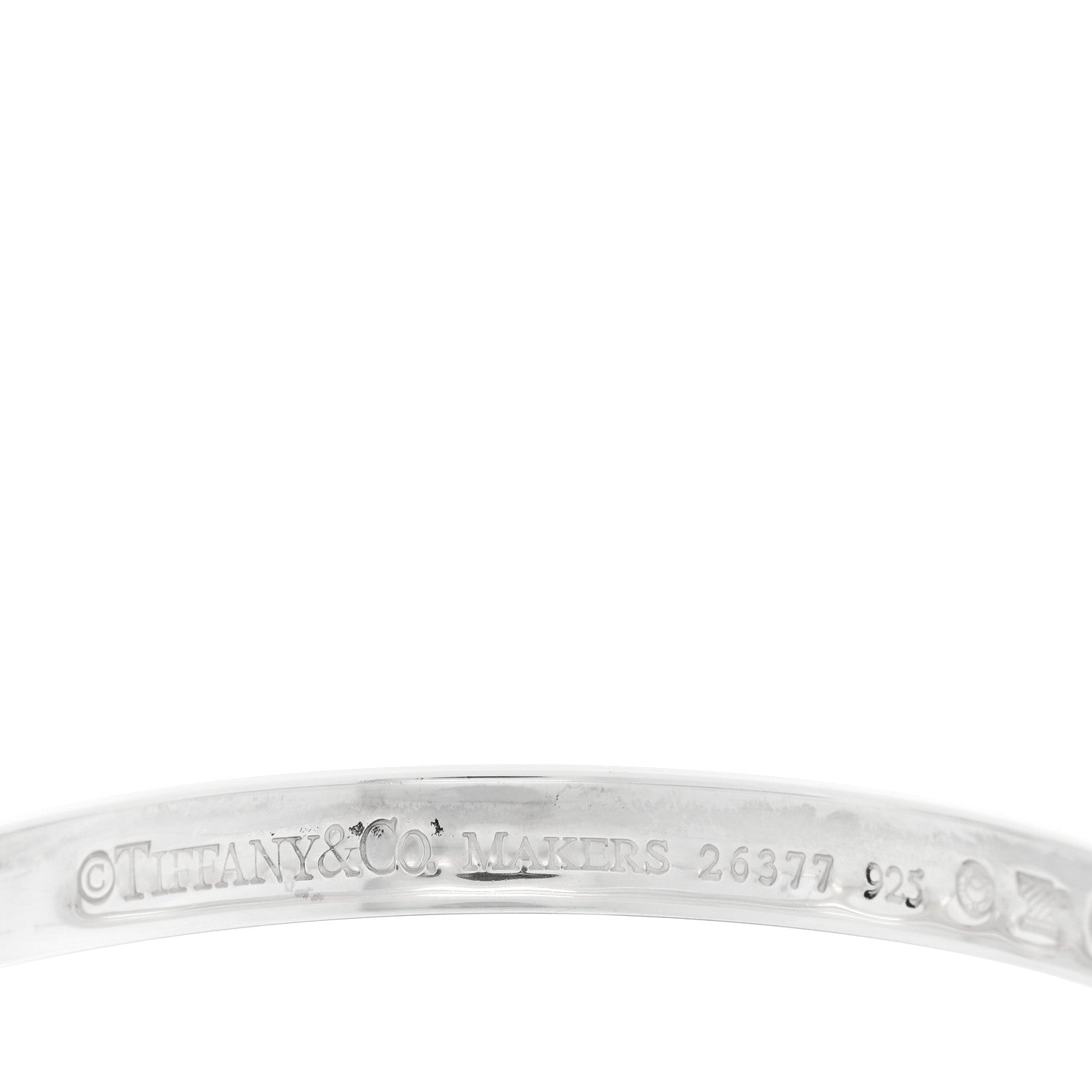 Tiffany Sterling Silver Makers Mark Bangle Bracelet 3 of 4