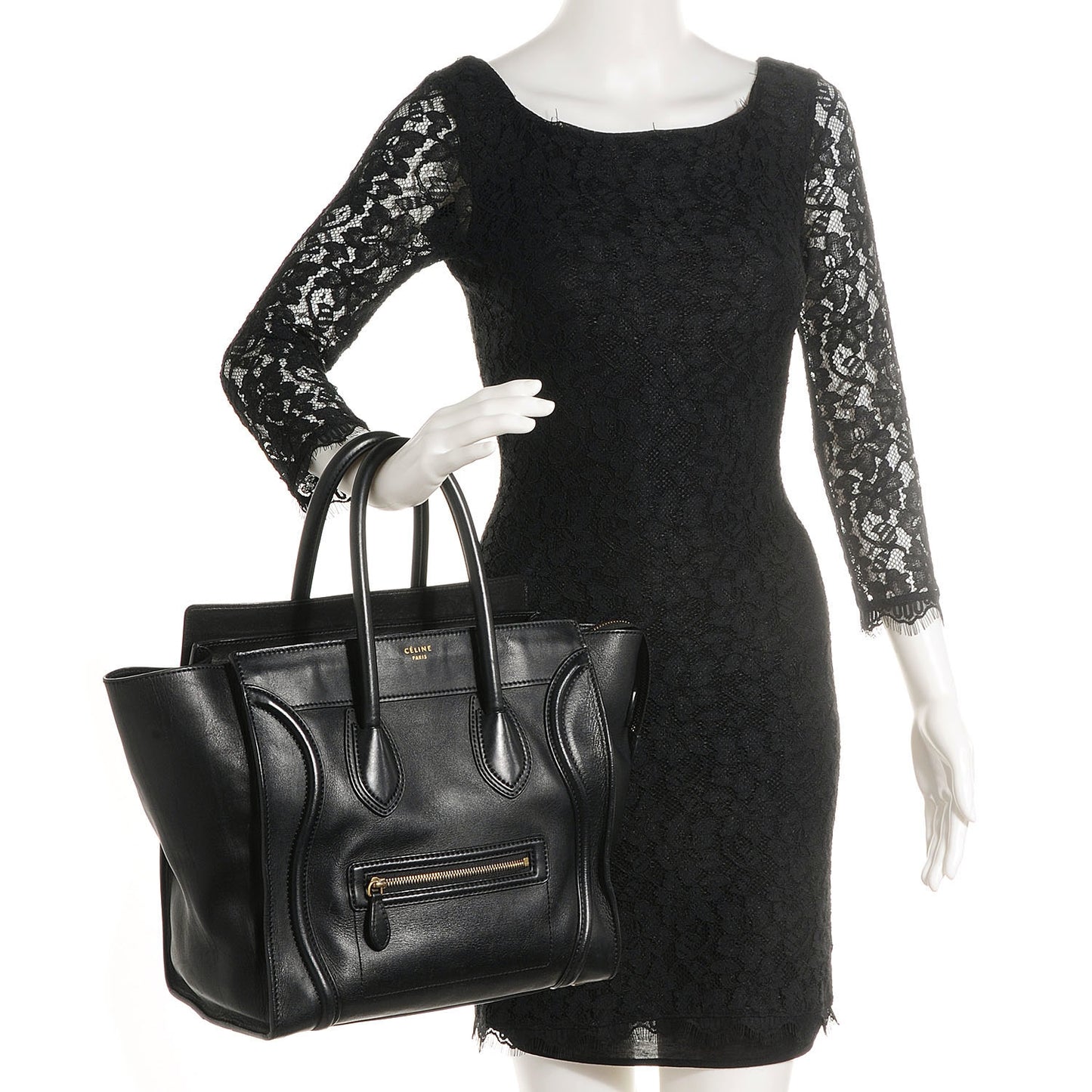 Smooth Calfskin Mini Luggage Black